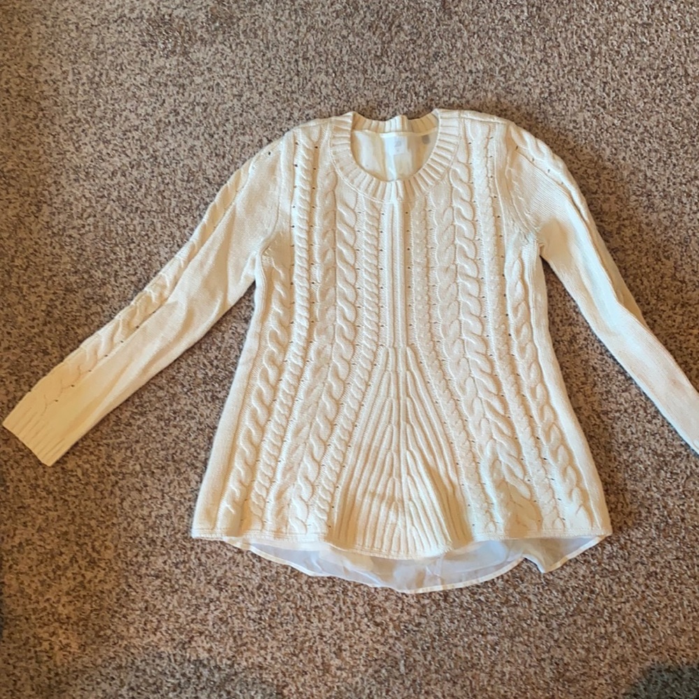 Size M Cabi lace up back sweater